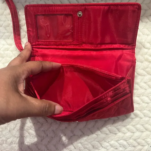 Vera Bradley Red Quilted Wristlet - Picture 5 of 10